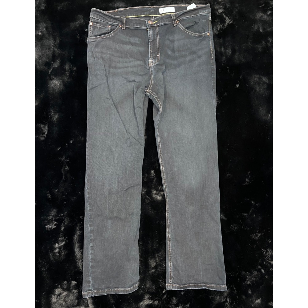 Wrangler Mens Straight Fit Dark Wash Denim Jeans Pants Size‎ 36x30